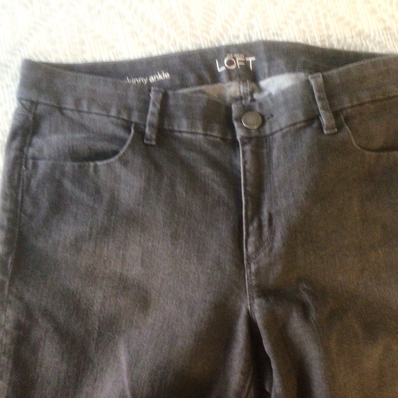 Gray Ann Taylor LOFT Modern Skinny Ankle Jean 30/10 - Picture 3 of 3